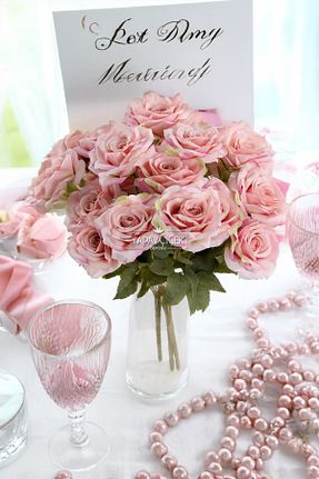 گل خشک و مصنوعی صورتی Yapay Çiçek Deposu - کد 935578726
