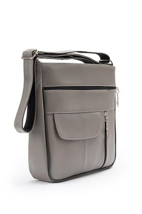 کیف پستچی نباتی زنانه چرم خالص fubileather - کد 935280037