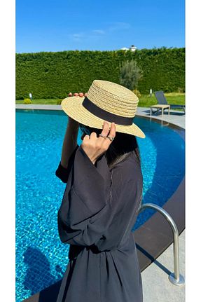 کلاه بژ زنانه حصیر FELLMENS - کد 934615921