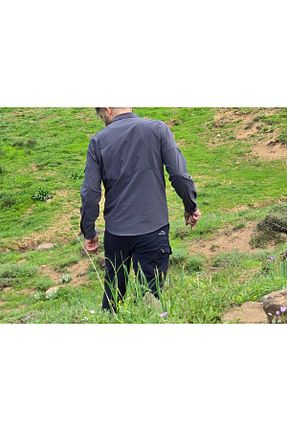 پیراهن طوسی مردانه گشاد SNOWMOUNT - کد 869051174