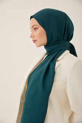 شال سبز زنانه پنبه ای FRESCO SCARFS - کد 683132030