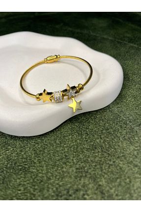 دستبند استیل (فولاد) زرد زنانه استیل ضد زنگ Fam&Co Jewelry - کد 934684041