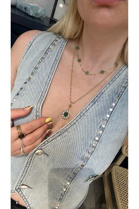 گردنبند استیل ( فولاد ) سبز استیل (فولاد) GLAM - کد 934685942