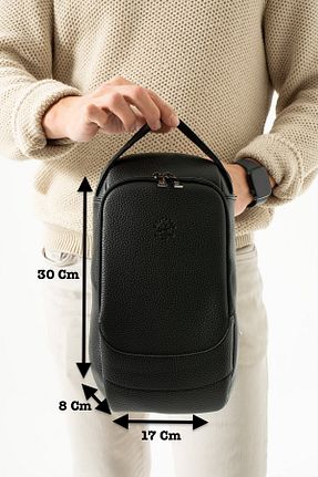 کیف دوشی مشکی زنانه چرم مصنوعی Westpolo - کد 906566154