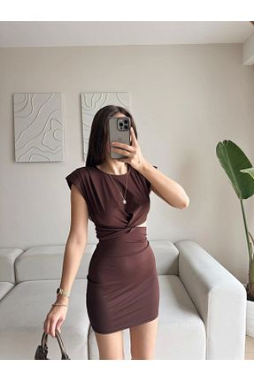 لباس رنگی زنانه بافتنی Zoom Butik - کد 934686906
