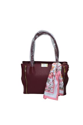 کیف دوشی زرشکی زنانه چرم مصنوعی NK - کد 929813229