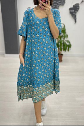 لباس آبی زنانه بافتنی AYASOFYA OTANTIK - کد 934737035