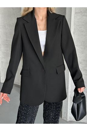 کت مشکی زنانه پلی استر FERZOLAİO - کد 934736697