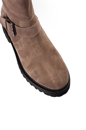 بوت / نیم بوت قهوه ای زنانه چرم خالص Deery - کد 52888141