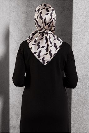 روسری قهوه ای پلی استر Alvina - کد 895984516