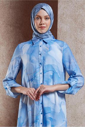 شال سرمه ای زنانه پلی استر Alvina - کد 853637608