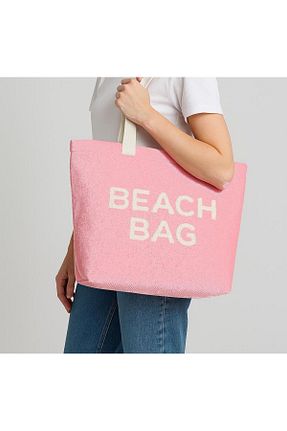 کیف ساحلی صورتی زنانه پارچه ای Sebir Moda - کد 924053813