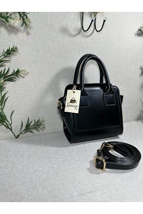 کیف دوشی مشکی زنانه چرم مصنوعی SİNİSA BAG - کد 929719356