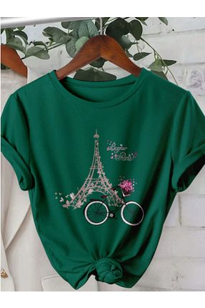 تیشرت سبز زنانه رگولار Trend Sizde - کد 934782934