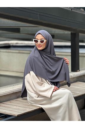 روسری بنفش پلی استر Ahivera - کد 857485408