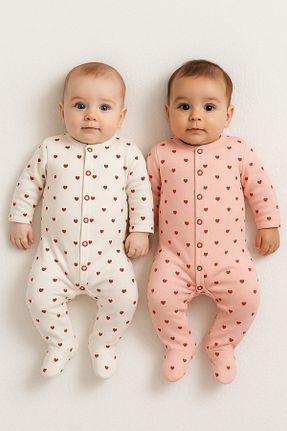 ست نوزادی صورتی بچه گانه پنبه ای nevrankids - کد 817566402