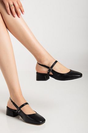 کفش پاشنه بلند کلاسیک مشکی زنانه چرم مصنوعی nezotti shoes - کد 934895788