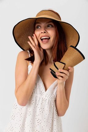 کلاه قهوه ای زنانه حصیر BALIENTE - کد 934836268