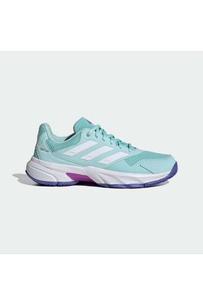 کفش اسنیکر فیروزه ای زنانه بند دار adidas - کد 828498534