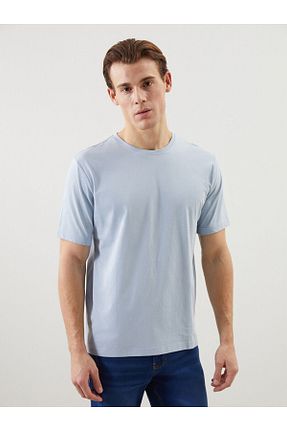 تیشرت آبی مردانه یقه دوچرخه LC Waikiki - کد 941033318