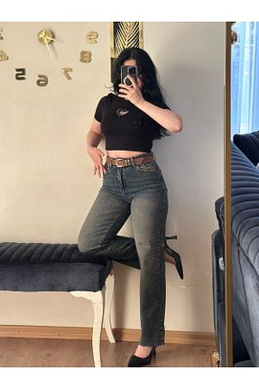 شلوار جین آبی زنانه پاچه لوله تفنگی rimas - کد 884303084