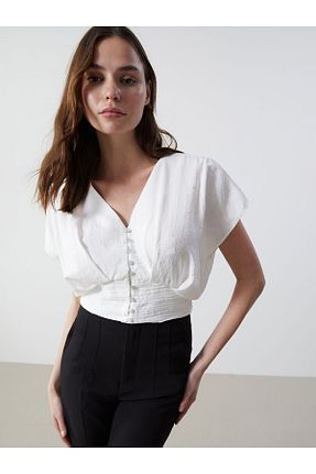 بلوز نباتی زنانه ساده LC Waikiki - کد 941067156
