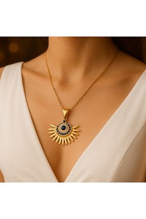 گردنبند استیل ( فولاد ) زرد زنانه استیل (فولاد) glanssieraad - کد 934875597
