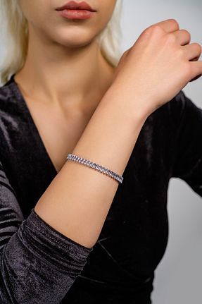 دستبند جواهر زنانه زیرکن Swarovski - کد 934883940