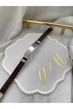 دستبند استیل (فولاد) طوسی مردانه استیل ضد زنگ YM - کد 934906686
