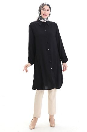 تونیک حجاب مشکی بافتنی sefamerve - کد 936084945