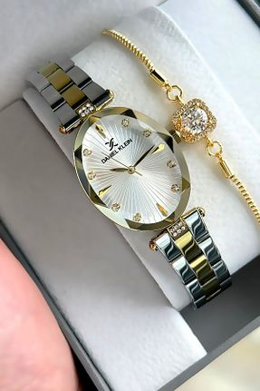 ساعت مچی طلائی زنانه 31-35 میلی متر Daniel Klein - کد 803339017