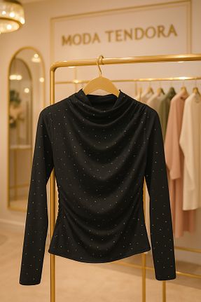 بلوز حجاب مشکی زنانه رگولار Moda Tendora - کد 934954864