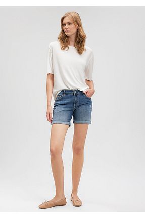 شلوارک و برمودا آبی زنانه Straight Mavi - کد 2504467