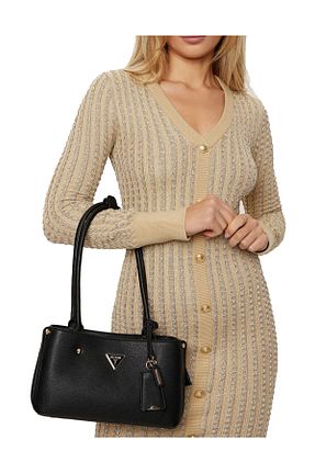 کیف دوشی مشکی زنانه چرم مصنوعی Guess - کد 922379164
