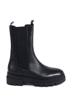 بوت / نیم بوت مشکی زنانه پاشنه تخت Tommy Hilfiger - کد 356739905