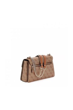 کیف دستی قهوه ای زنانه چرم خالص Guess - کد 927711472