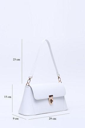 کیف دوشی سفید زنانه چرم مصنوعی Shaka - کد 847030008