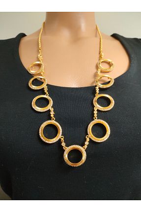 گردنبند جواهر رنگی زنانه روکش طلا elisitakistory - کد 934965029