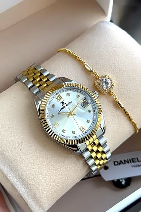 ساعت مچی طلائی زنانه 31-35 میلی متر Daniel Klein - کد 261046266