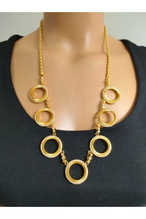گردنبند جواهر رنگی زنانه روکش طلا elisitakistory - کد 934964944