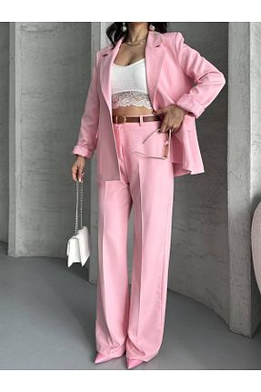 ست بالاتنه و پائین تنه صورتی زنانه بافتنی Castivo Fashion - کد 934969588