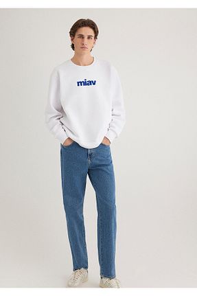 سوئیشرت سفید مردانه چاپی Mavi - کد 358733822