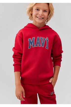 سوئیشرت قرمز بچه گانه چاپی Mavi - کد 655042994