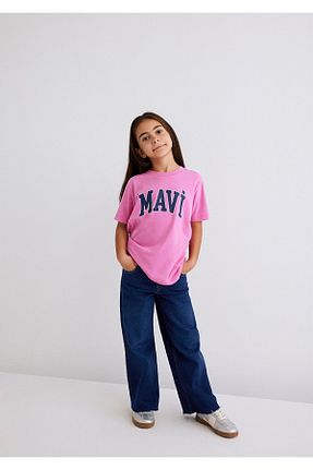 تیشرت صورتی بچه گانه یقه دوچرخه Mavi - کد 792301164