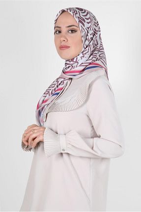 روسری صورتی پلی استر Alvina - کد 802125296