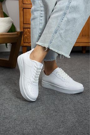 کفش اسنیکر سفید زنانه بند دار galya shoes - کد 436736540