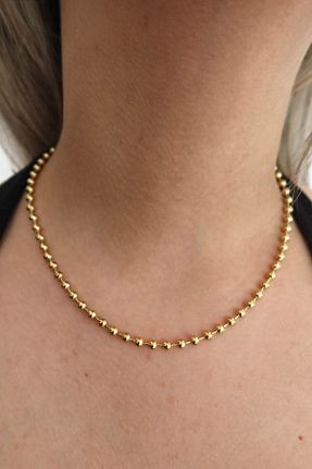 گردنبند استیل ( فولاد ) زرد استیل (فولاد) Takıştır - کد 935031925