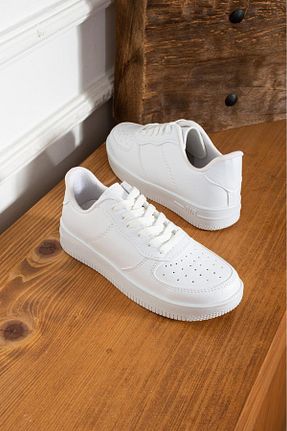 کفش اسنیکر سفید زنانه بند دار galya shoes - کد 383521510