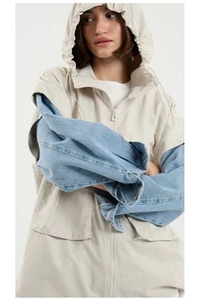 بادگیر و بارانی طوسی زنانه پلی استر NÜANS MODA - کد 935047268