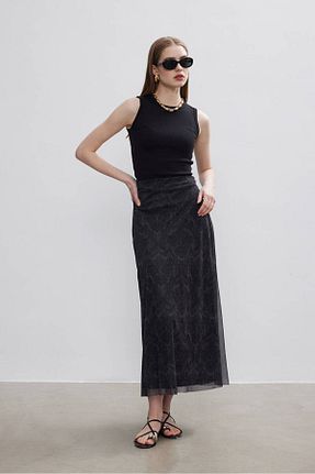 دامن طوسی زنانه پنبه ای BE BLUE - کد 811115537